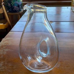 1980’s Skruf modernist style glass wine decanter